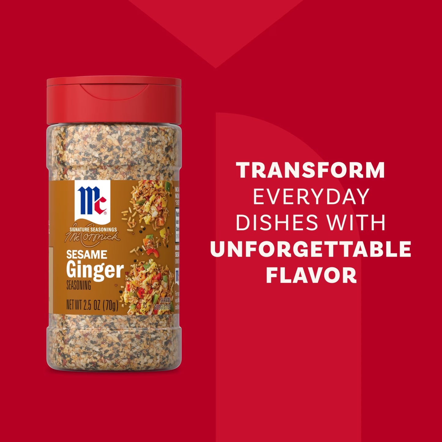 McCormick Sesame Ginger Seasoning, 2.5 oz Bottle
