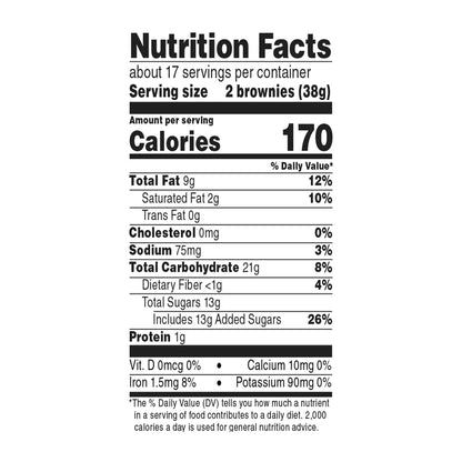 Freshness Guaranteed Brownie Bites with Patriotic Star Sprinkles, 22.2 oz (Baked and Sweet Dessert)