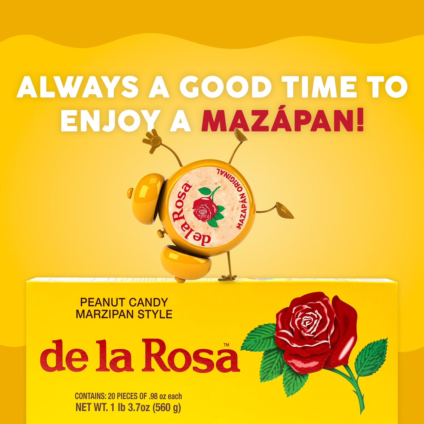 (3 pack) De La Rosa Mazapan Style Mexican Peanut Candy, 20 Count