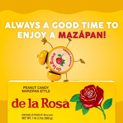 (3 pack) De La Rosa Mazapan Style Mexican Peanut Candy, 20 Count