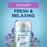 (2 pack) Secret Aluminum Free Deodorant for Women, Lavender, 2.4 oz