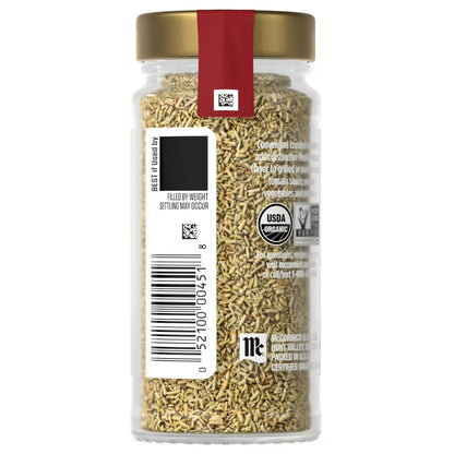 McCormick Gourmet Organic Crushed Rosemary, 1.0 oz Bottle