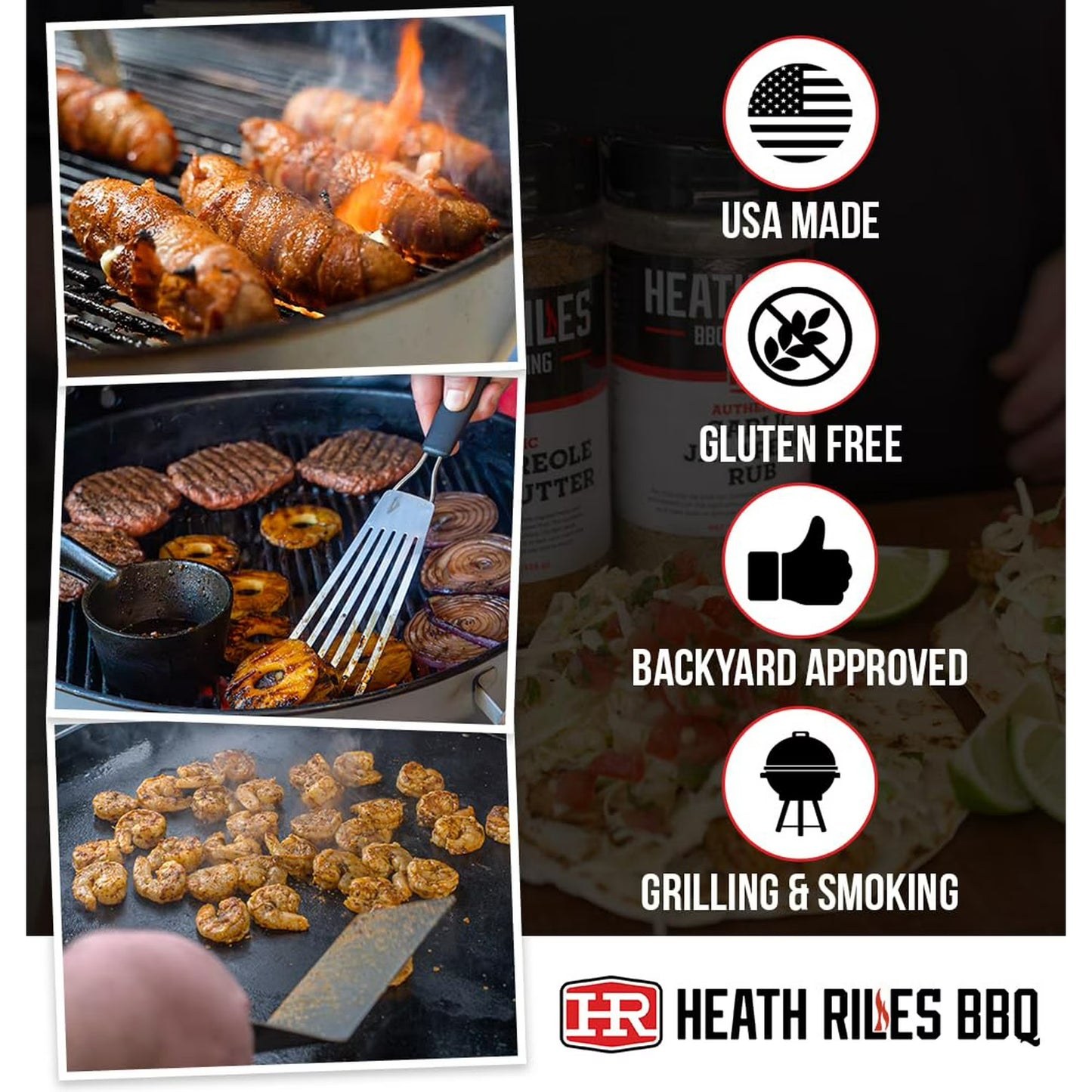 Heath Riles BBQ Rub - Everday All-Purpose Seasoning, Champion Pitmaster Recipe, Legendary Rubs For Smoking & Grilling, 70+ BBQ Championships, 14 oz.