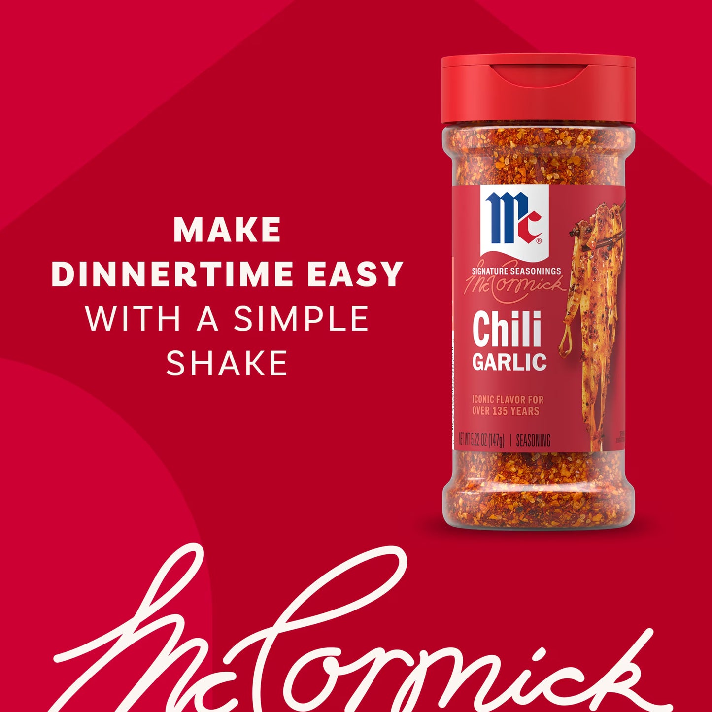 McCormick Chili Garlic Seasoning, 5.22 oz Bottle