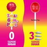 ZOLLIPOPS GUM Pops 5.6oz - Sugar Free, Allergen Free, Keto & Diabetic Friendly Strawberry Lollipops with Gum in a Convenient Resealable Pouch