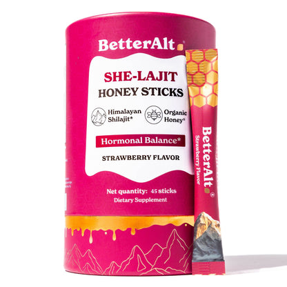 BetterAlt SHE-Lajit Strawberry Honeysticks, 45 ct.