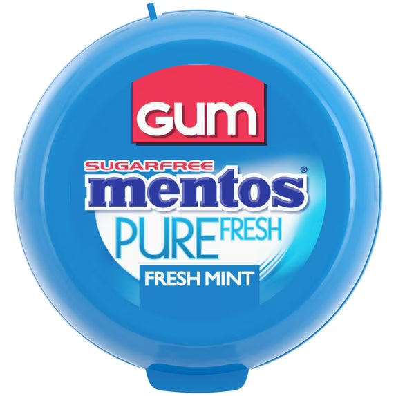 (4 pack) Mentos Pure Fresh Sugar-Free Fresh Mint Xylitol Chewing Gum, 50 Count Bottle