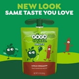 (2 pack) GoGo squeeZ No Sugar Added Apple Cinnamon Applesauce Pouches, 3.2 oz (4 Pack)