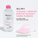 Garnier SkinActive Micellar Cleansing Water All in 1 Makeup Remover, Face Cleanser, 3.4 fl oz