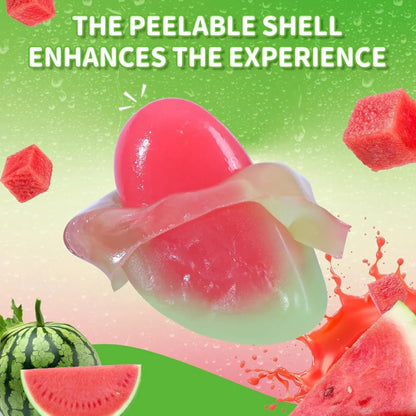 AMOS Peelerz Watermelon, Peelable Gummy Candy, Real Fruit Flavor, 1 Count, 3.5 oz Bag