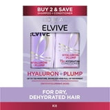 L'Oreal Paris Elvive Hyaluron Plump Hydrating Shampoo & Conditioner Set, Fresh, 25.2 fl oz