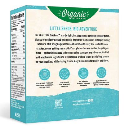 Mary’s Gone Crackers Real Thin Organic, Gluten Free Sea Salt Crackers, 4 oz