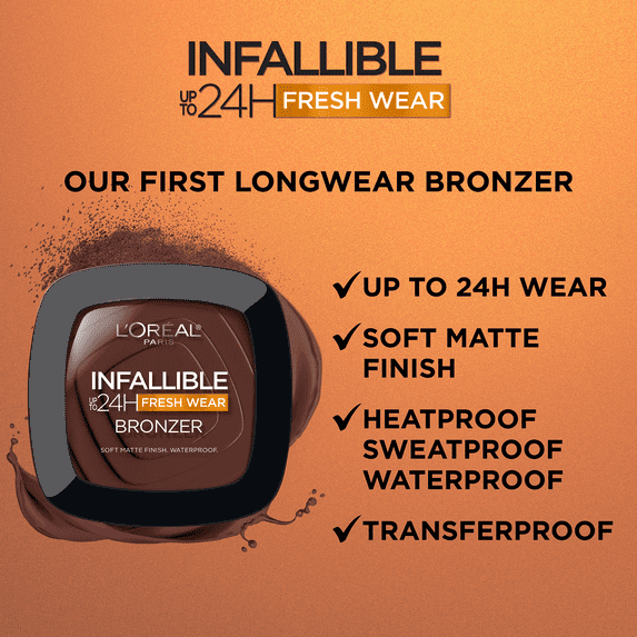 L'Oreal Paris Infallible Soft Matte Bronzer, Fair, 0.31 oz