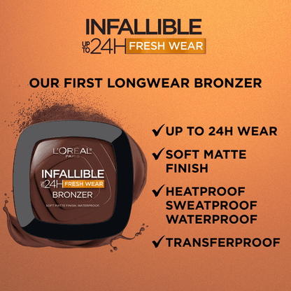L'Oreal Paris Infallible Soft Matte Bronzer, Fair, 0.31 oz
