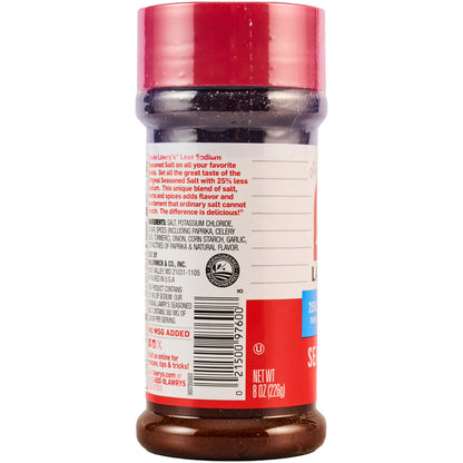 Lawry's Kosher 25% Less Sodium Seasoned Salt, 8.0 oz Bottle