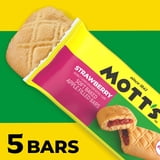 Mott's Soft Baked Apple Filled Bars, Strawberry Flavor Snacks, 5 Count, 6.55 oz