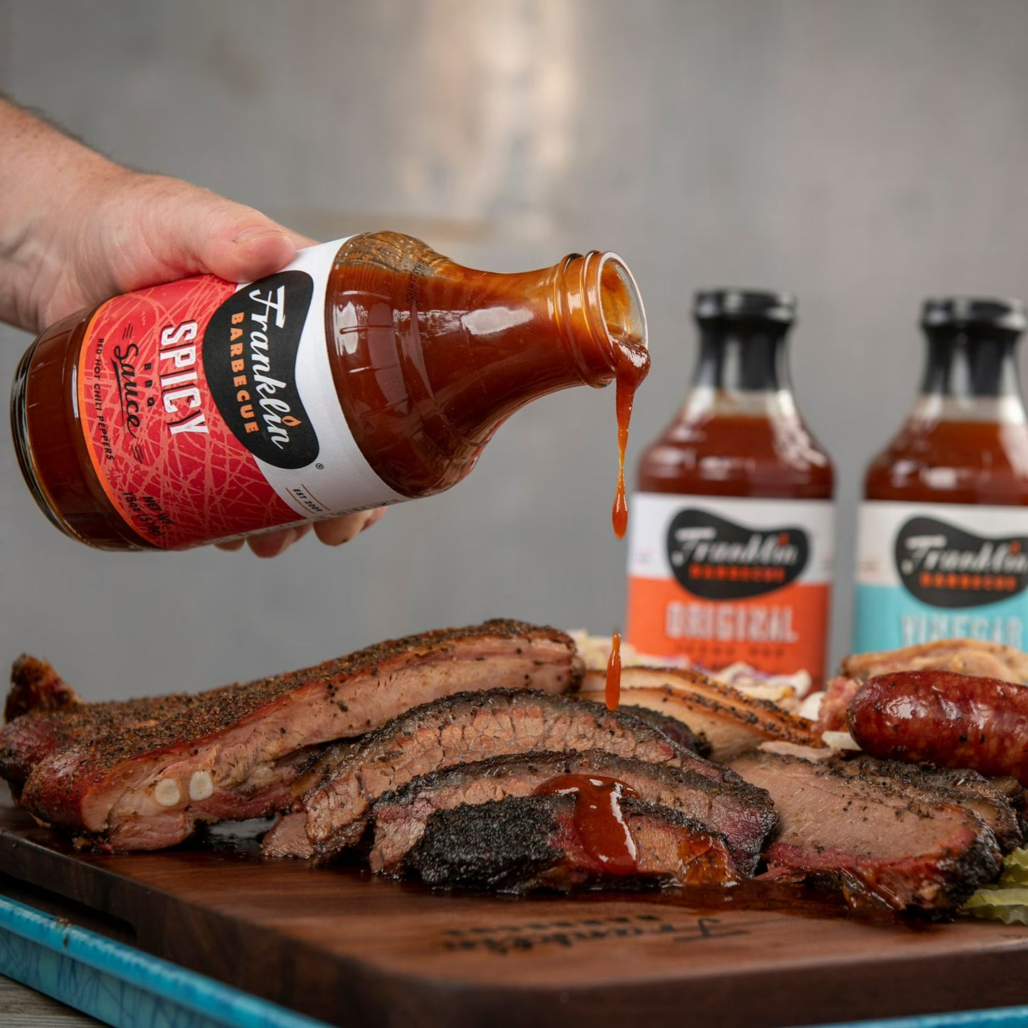 Franklin Barbecue Vinegar BBQ Sauce, 18 oz, Gluten Free, Carolina-Style