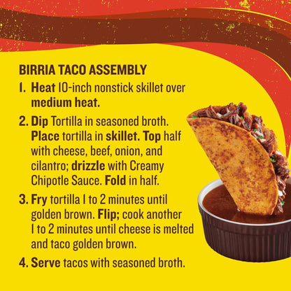 (3 pack) Old El Paso Birria Taco Kit with Seasoning, Sauce and Soft Tortillas, 12.1 oz