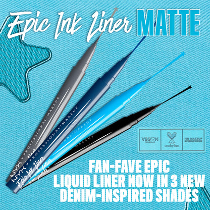 NYX Professional Makeup Epic Ink Matte Liquid Eyeliner, Vintage Baby, 0.03 fl oz