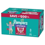 Pampers Cruisers 360 Baby Diapers Size 3, 132 Count (Select for More Options)