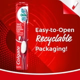 (3 pack) Colgate 360 Advanced Whitening Toothbrush, Soft Adult Toothbrush, 1 Pack