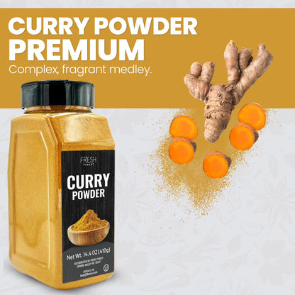 Curry Powder - 14.4 oz (410G) - Authentic Blend of Spices, Perfect for Culinary Adventures, Securely Packaged