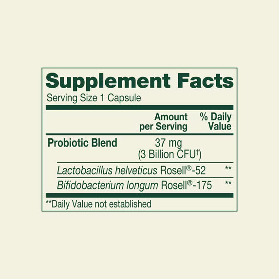Spring Valley Sleep and Stress Probiotic Dietary Supplement Delayed-Release Vegetarian Capsules, 30 Count