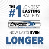 Energizer Ultimate Lithium AA Batteries (4 Pack), Double A Batteries