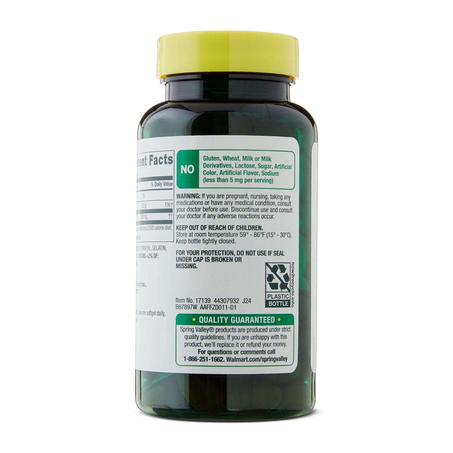 Spring Valley Rapid-Release CoQ10 Dietary Supplement Softgels for Heart Health, 200 mg, 60 Count