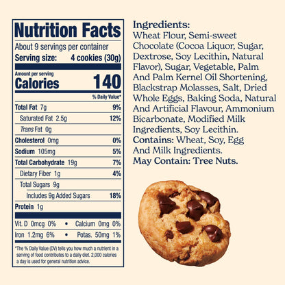 Famous Amos Classic Chocolate Chip Cookies, Bite-size cookies, Sweet Treats, 30 Pack Box, 1 oz Bag