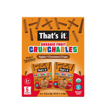 (6 pack) That's It. Crispy, Gluten-Free, Organic Apple + Cinnamon Crunchables, 6 Count