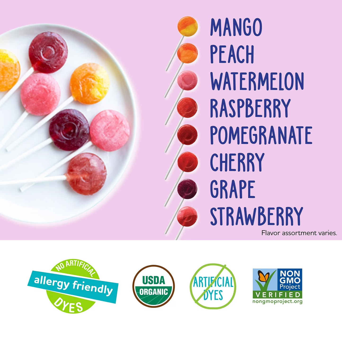 YumEarth Organic Lollipops, Vitamin C, Assorted Flavors, 8.5 oz, 40 Ct