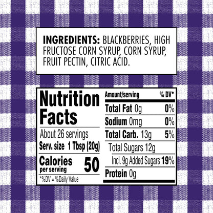 (2 pack) Smucker's Seedless Blackberry Jam, 18 oz