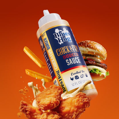 Blues Hog Chick & Fry Burger Liquid Sauce, 12 oz, All-Natural, Gluten-Free