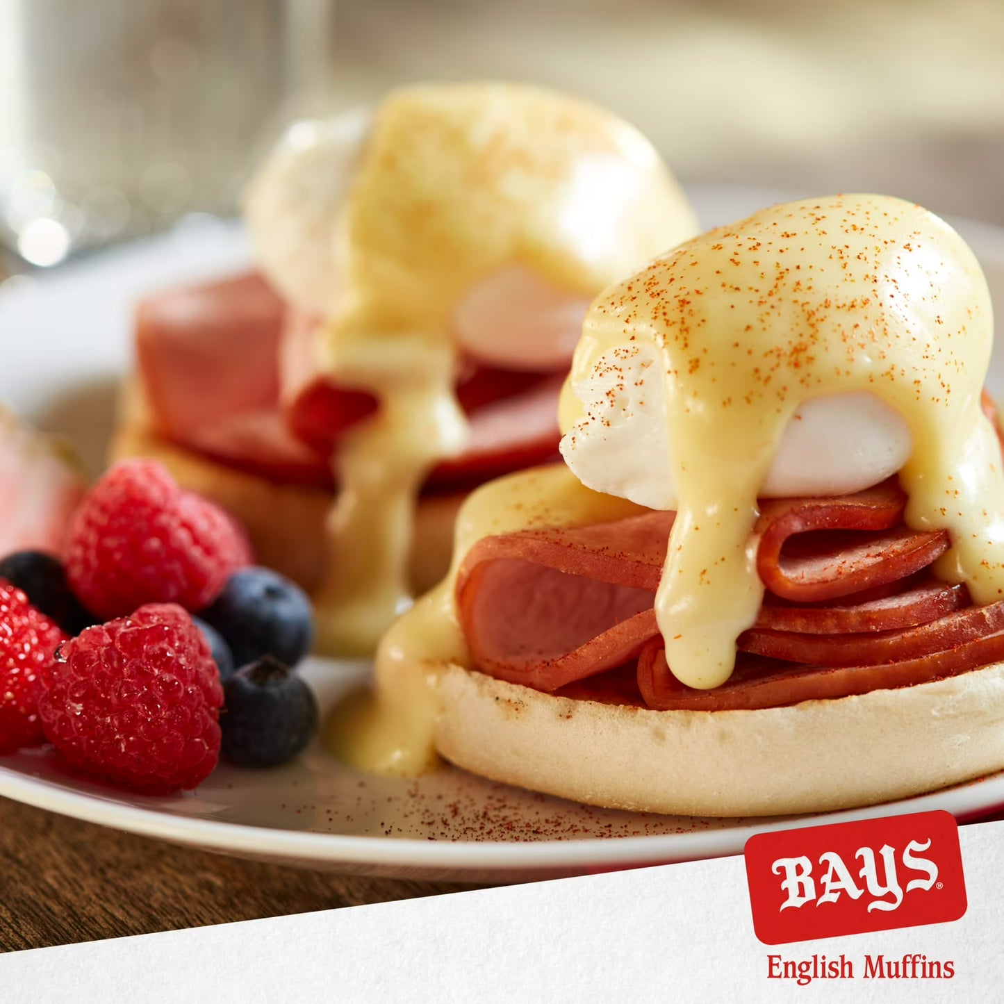 Bays Brioche English Muffins, 6 count, Butter Pre-sliced English Muffins, 12 oz Tray