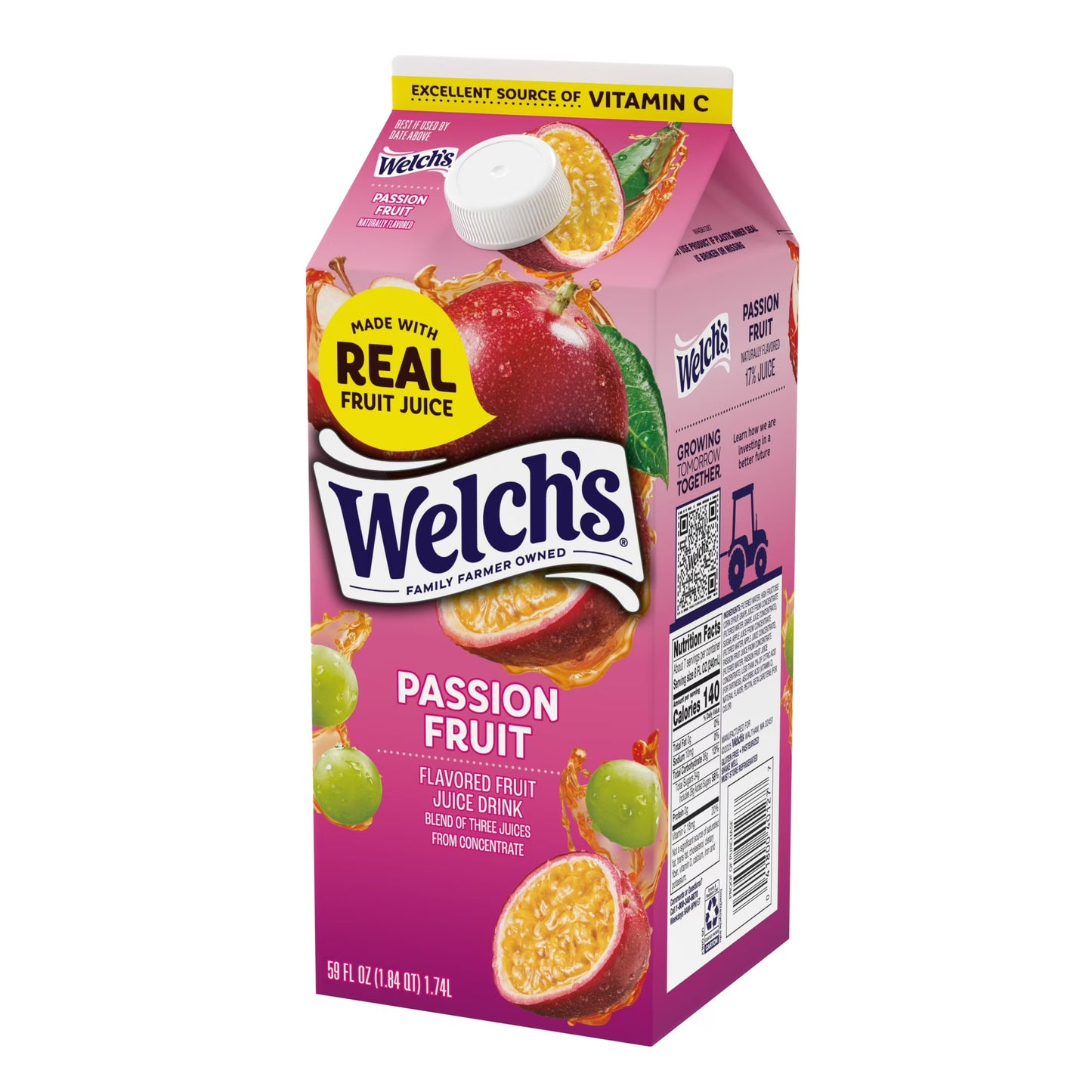Welch's Passion Fruit Fruit Juice Drink, 59 fl oz carton