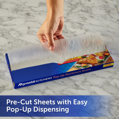 (3 pack) Reynolds Kitchens Pop-Up Parchment Paper Sheets, 10.75 in x 13.75 in, 35 Sheets