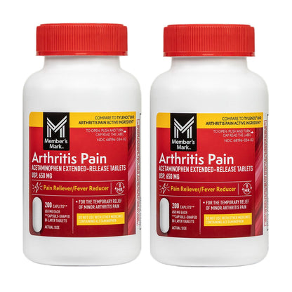 Member's Mark Arthritis Pain Extended Release Tablets, 650 mg Acetaminophen, 200 ct./pk., 2 pk.