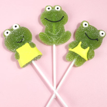 Frog Jelly Lollipops, Gummy Birthday Party Candy, 12 Count, 15 Ounce Box