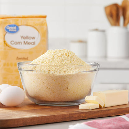 (4 pack) Great Value Enriched Yellow Corn Meal, 80 oz