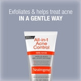(3 pack) Neutrogena All-in-1 Acne Face Wash & Exfoliating Face Scrub, Salicylic Acid Cleanser, 4.2 fl oz