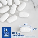 Member's Mark 12-Hour Maximum Strength Chest Congestion Expectorant Tablets, 1200 mg Guaifenesin, 56 ct.