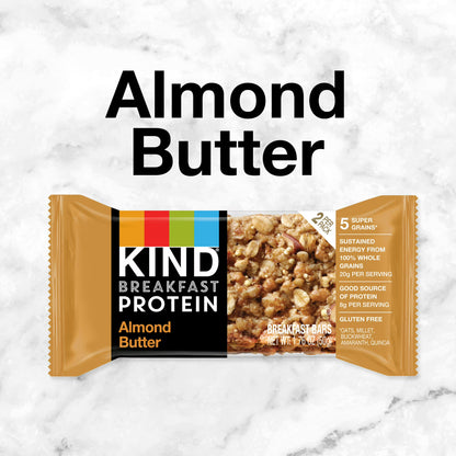 (5 pack) KIND Breakfast Protein Bars, Almond Butter, 1.76 oz, 6 Count