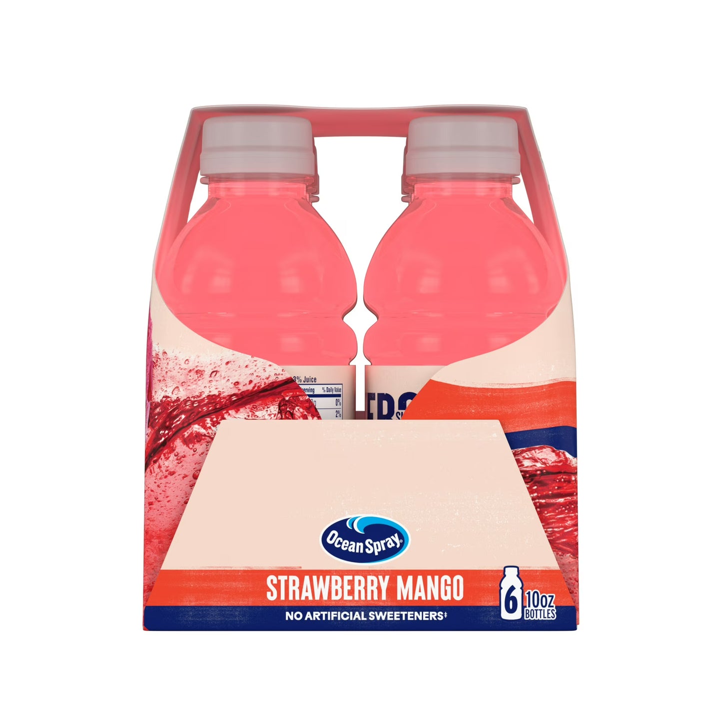 Ocean Spray ZERO Sugar Strawberry Mango Juice Drink, 10 Fl Oz Bottle, 6 Count