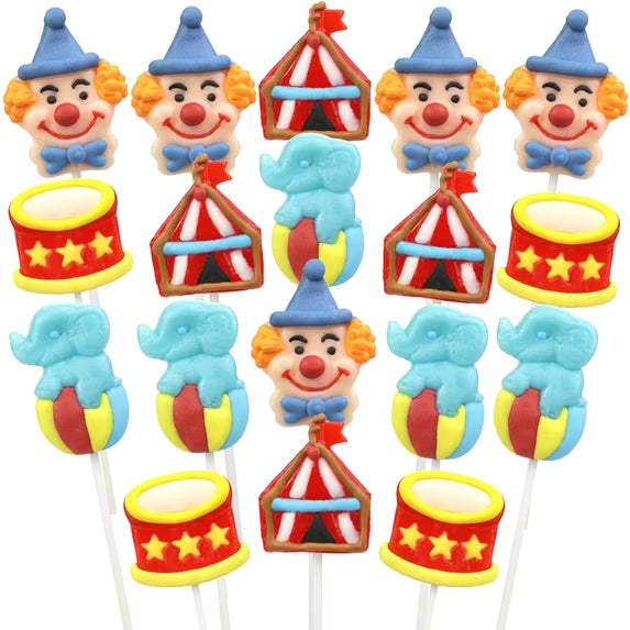 Circus Lollipops, Carnival Candy, 18 Count, 7.62 Ounce Box
