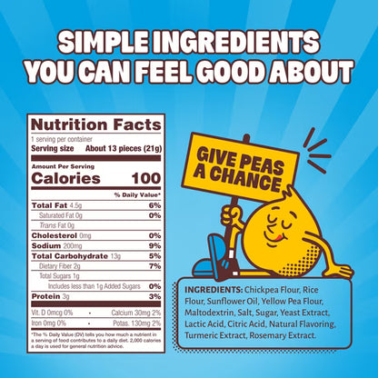 HIPPEAS Chickpea Puffs, Flavor Blast Trippin' Cheddar, Dairy Free, 3g Protein, 0.75 oz, 21 Pack