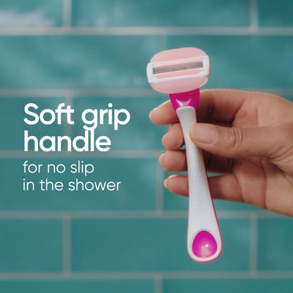 Venus ComfortGlide 3 White Tea Women's 3 Blade Disposable Razor, 2 count, Pink