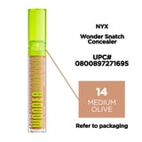 NYX Professional Makeup Wonder Snatch Matte Concealer, Full Coverage Under Eye Concealer, Medium Olive, 0.10 fl oz
