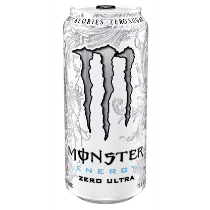 Monster Energy, Zero Ultra, Sugar Free Energy Drink, 4 Pack - 16 Fl Oz