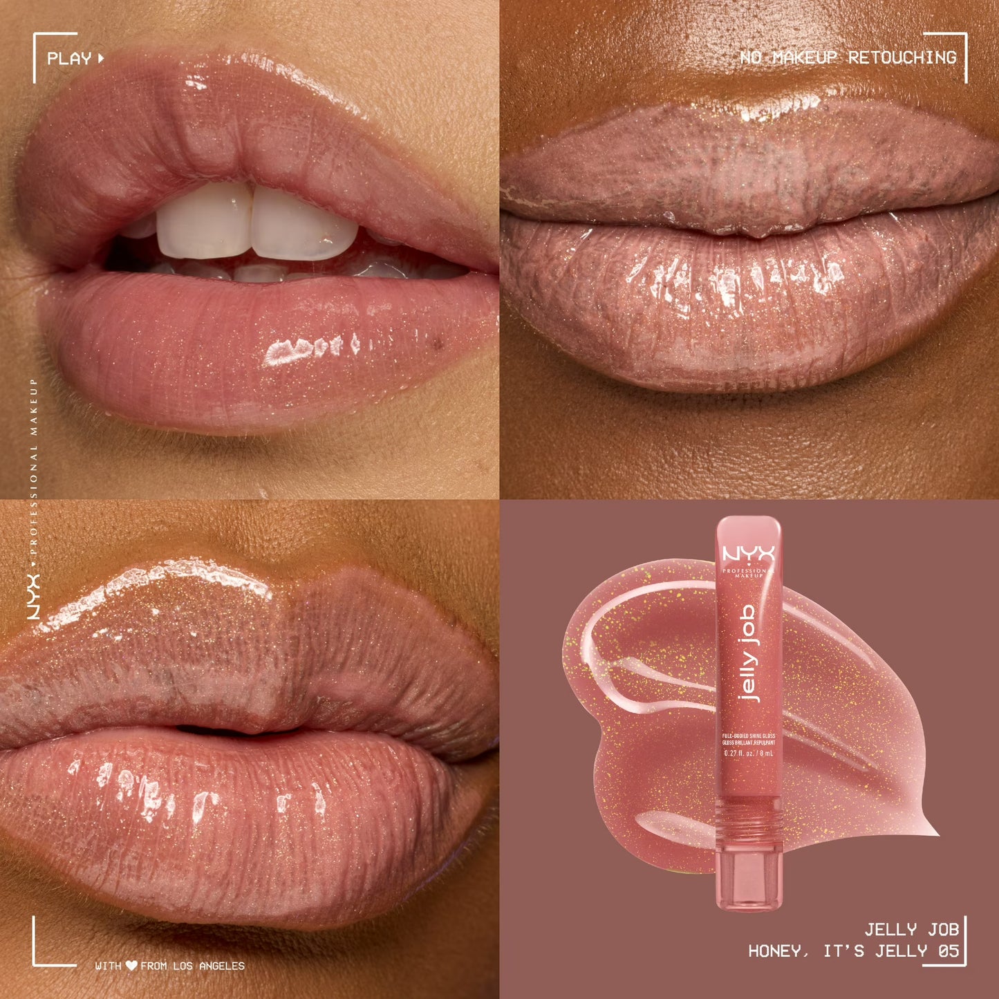 NYX Professional Makeup Jelly Job Lip Gloss, Honey It's Jelly 05